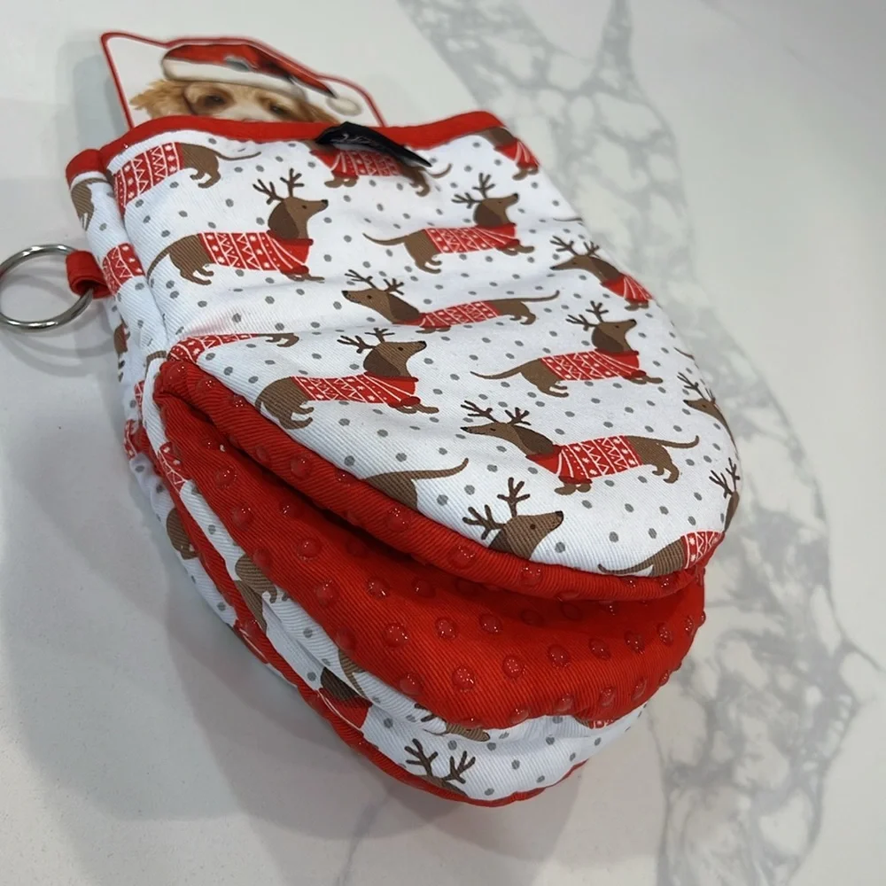 🐾🎅🏻Dachshund Mini OVEN MITTS
